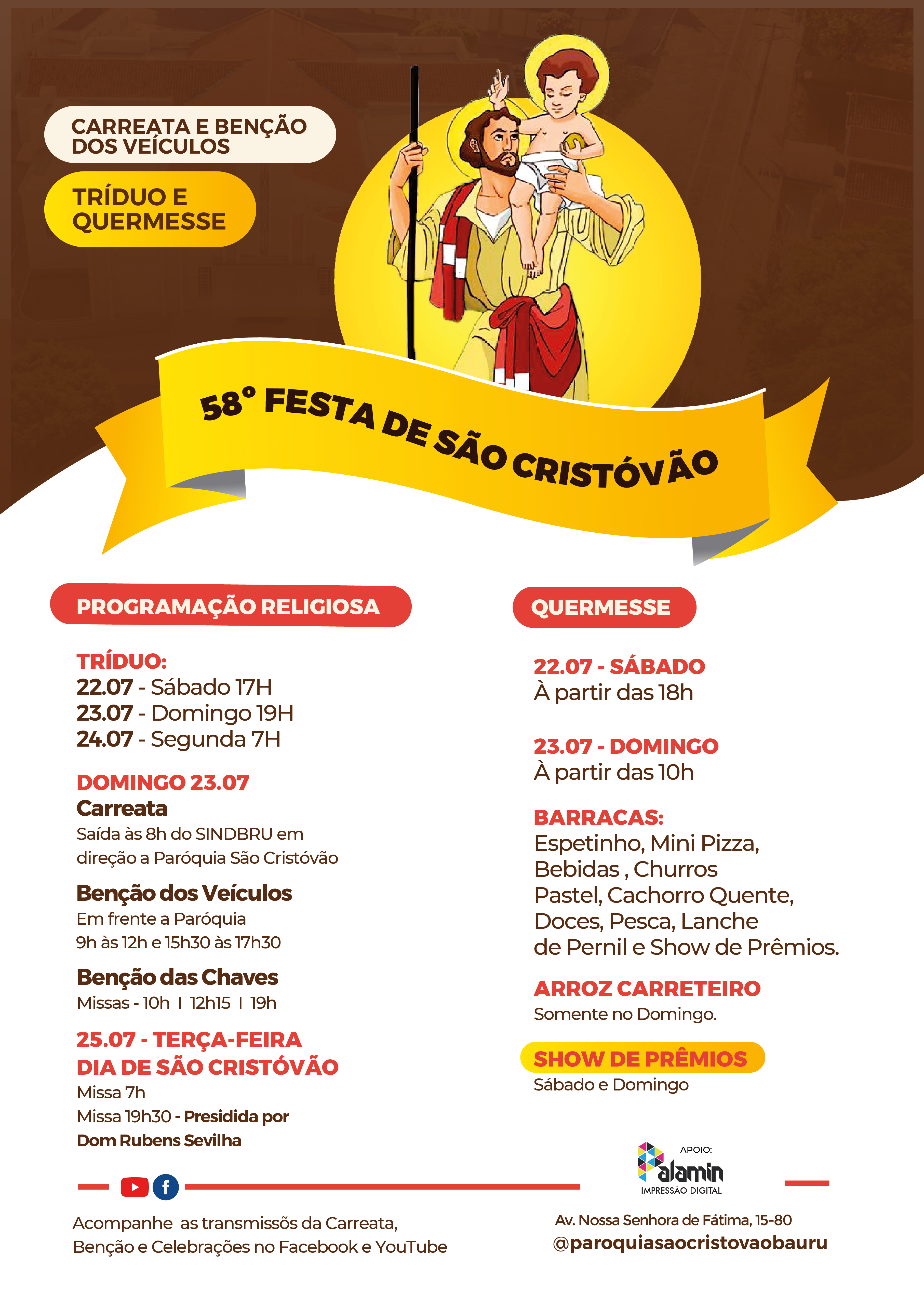 Foto da notícia NÃO PERCAM - 58º FESTA DE SÃO CRISTOVÃO